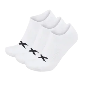 2XU - Invisible Sock 3 Pack - White/Black