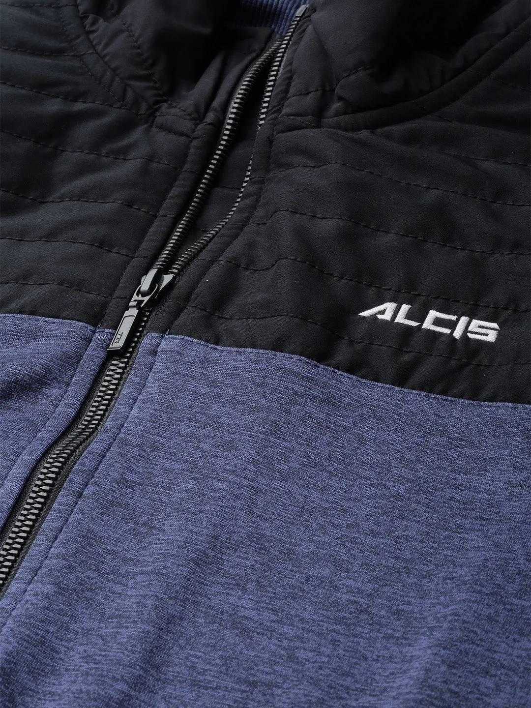 Alcis Men Navy Blue Black Colourblocked Training Jacket