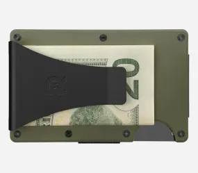 Aluminum | Matte Olive Minimalist Wallet - Money Clip