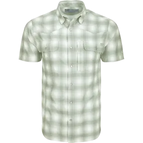 Cinco Ranch Western Plaid Button-Down Short Sleeve Shirt