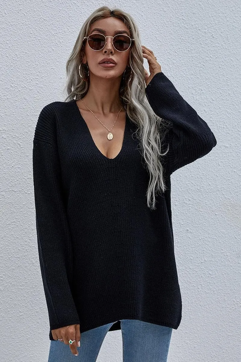 DEEP V NECK TOPS