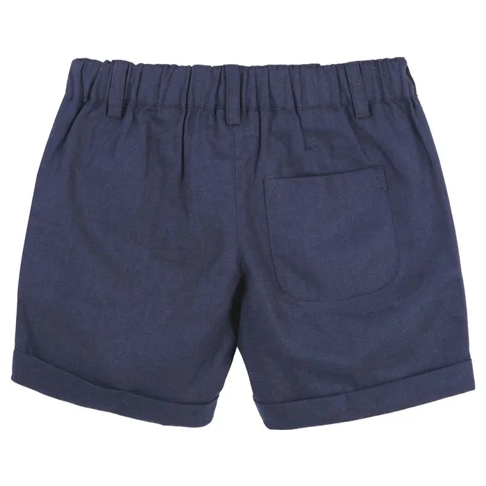 Designer Kidz - Finley Linen Short Navy