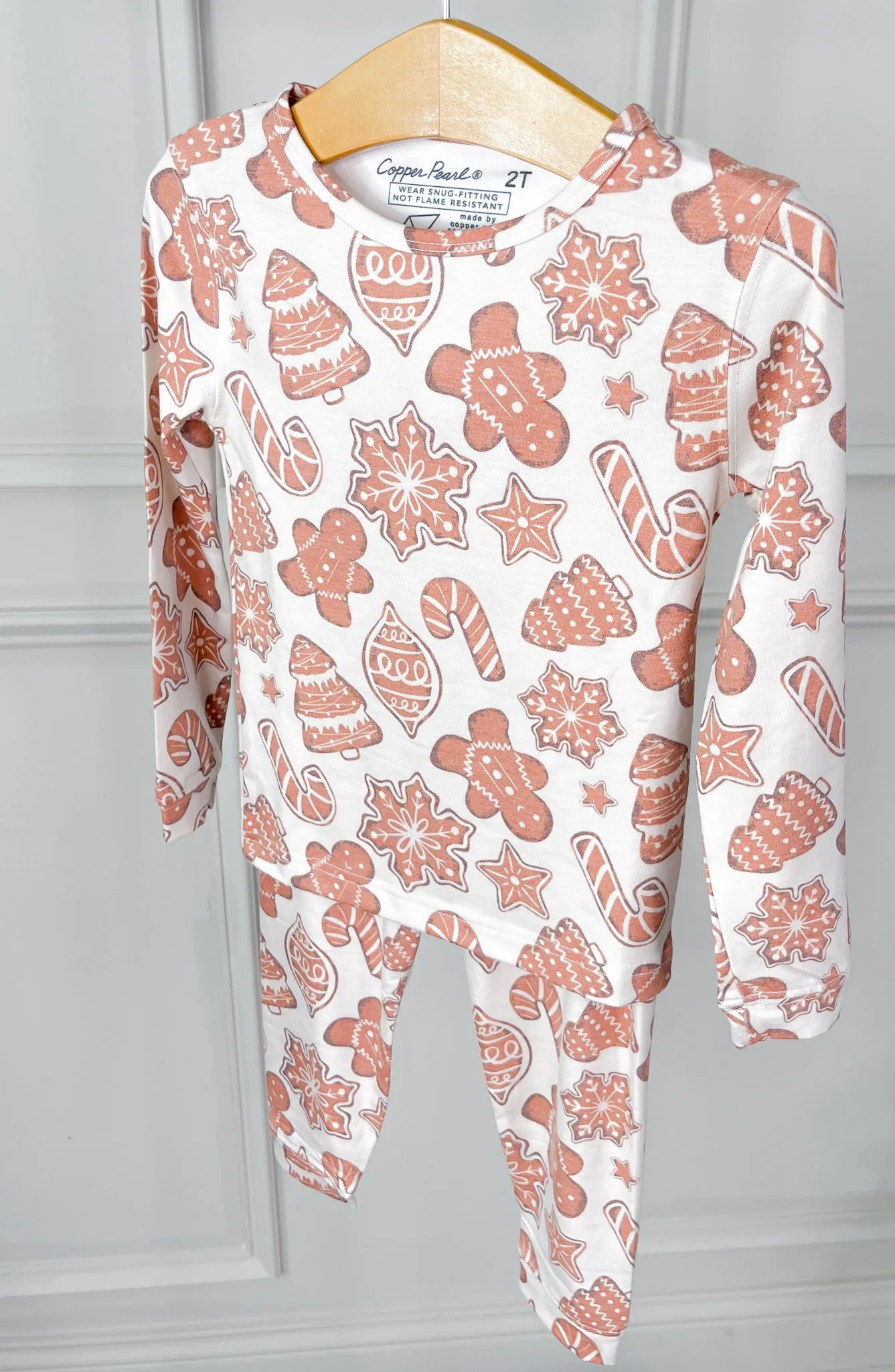 Gingerbread 2 Pc Long Sleeve Pajama Set | Copper Pearl