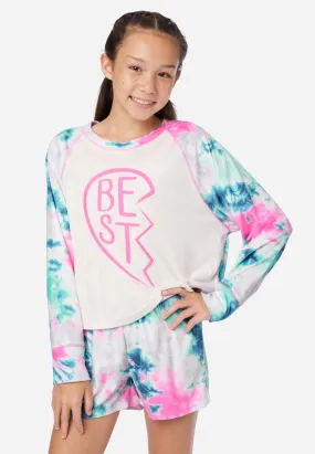 Graphic & Patterned Raglan Pajama Set