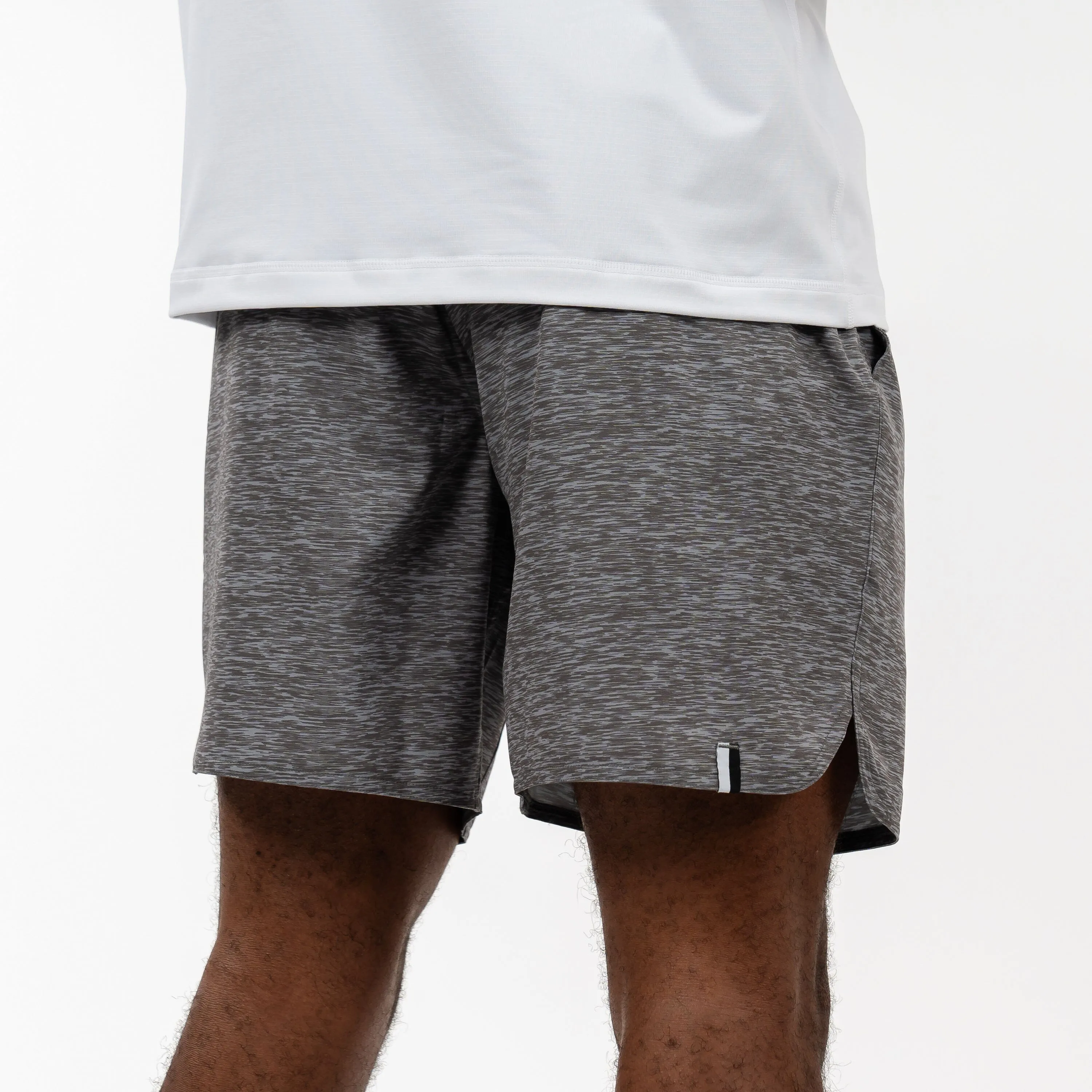 Grit Gym Short | The Haste Heather - Thunder Grey/Charcoal Grey