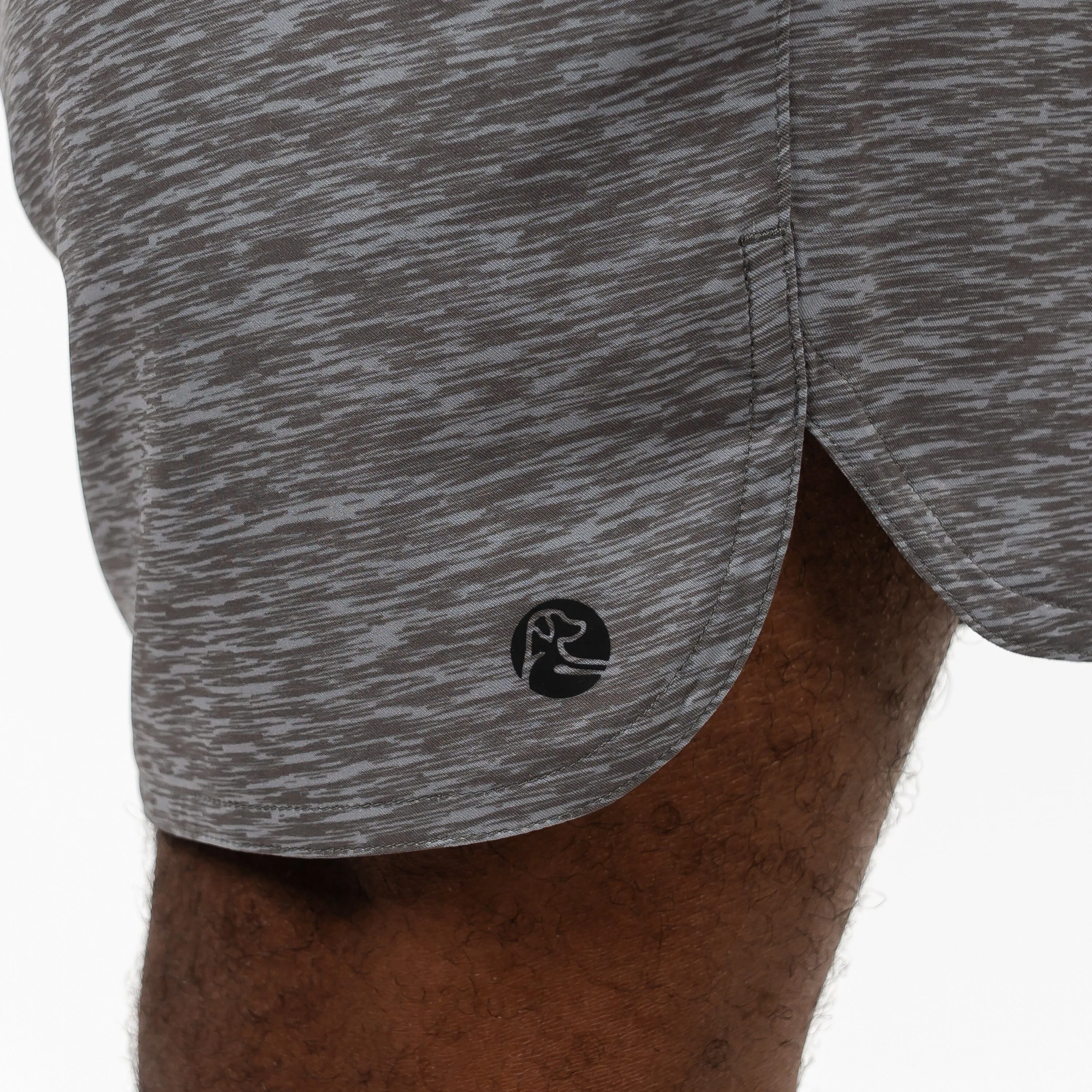 Grit Gym Short | The Haste Heather - Thunder Grey/Charcoal Grey