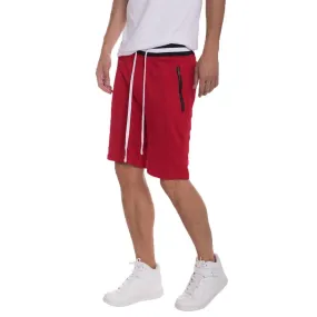 Red French Terry Sweat Shorts