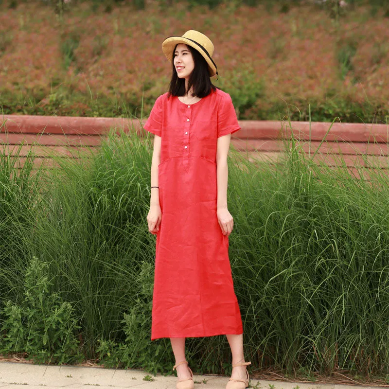 Red Women Dresses Casual Summer Women Dresses Long Women Dresses SSM9727