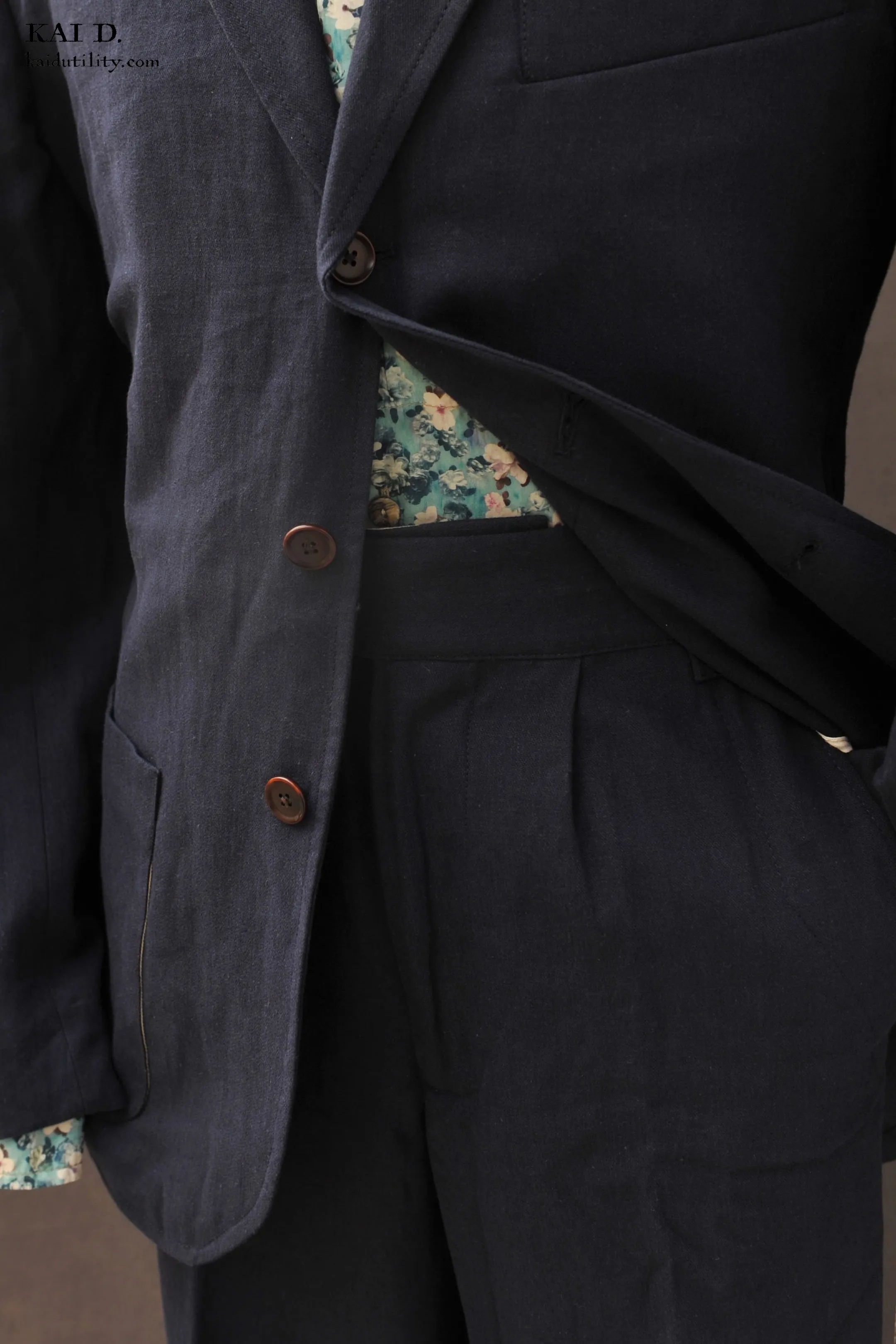 Shoemaker's Jacket - Cotton Linen Navy - M, L, XL