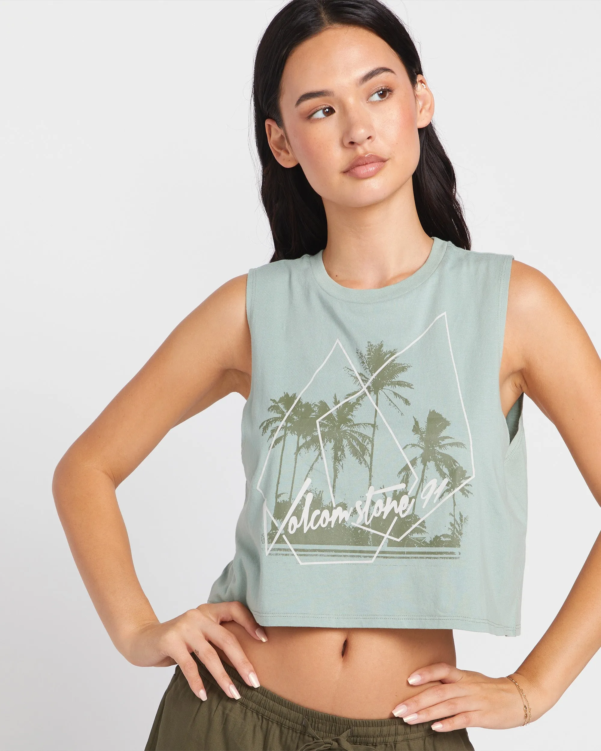 Stone Hour Crop Top - Sea Glass