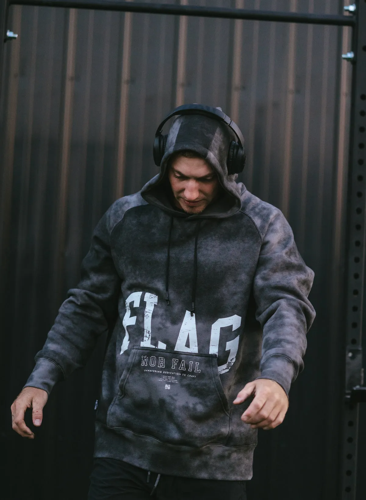 WAVE HOODIE - BLK WEAR & TEAR