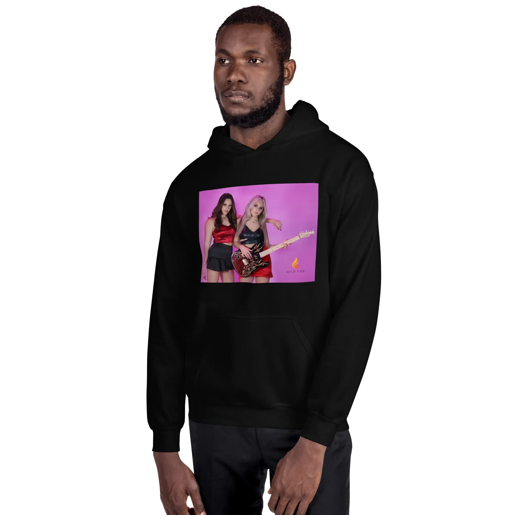 Wild Fire Flame Guitar Hoodie