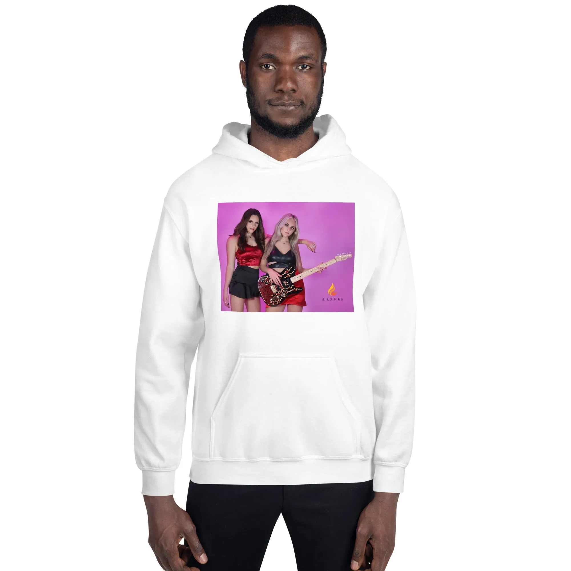 Wild Fire Flame Guitar Hoodie