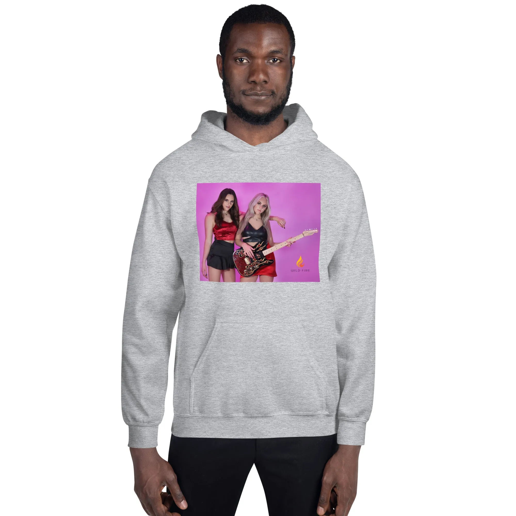 Wild Fire Flame Guitar Hoodie