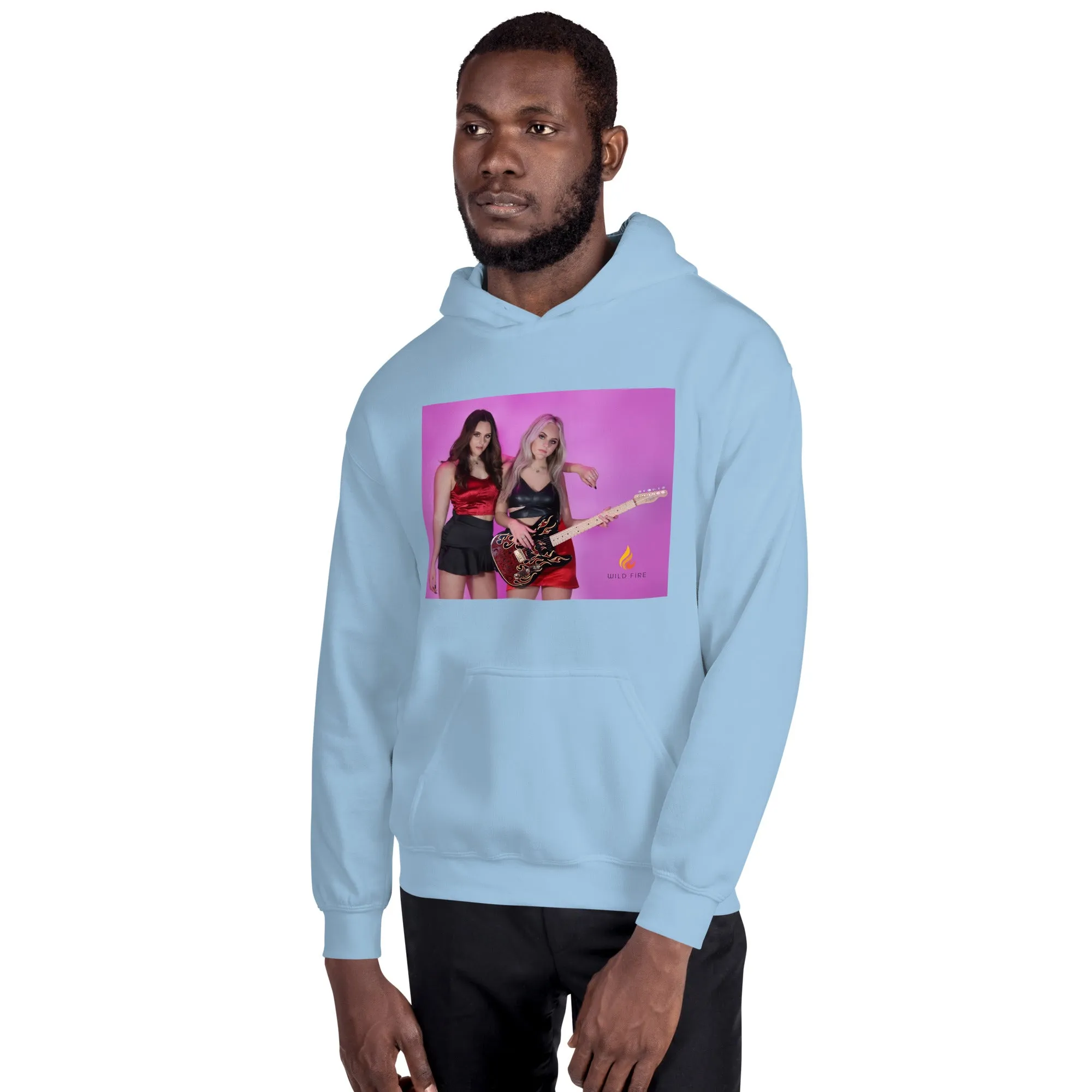 Wild Fire Flame Guitar Hoodie