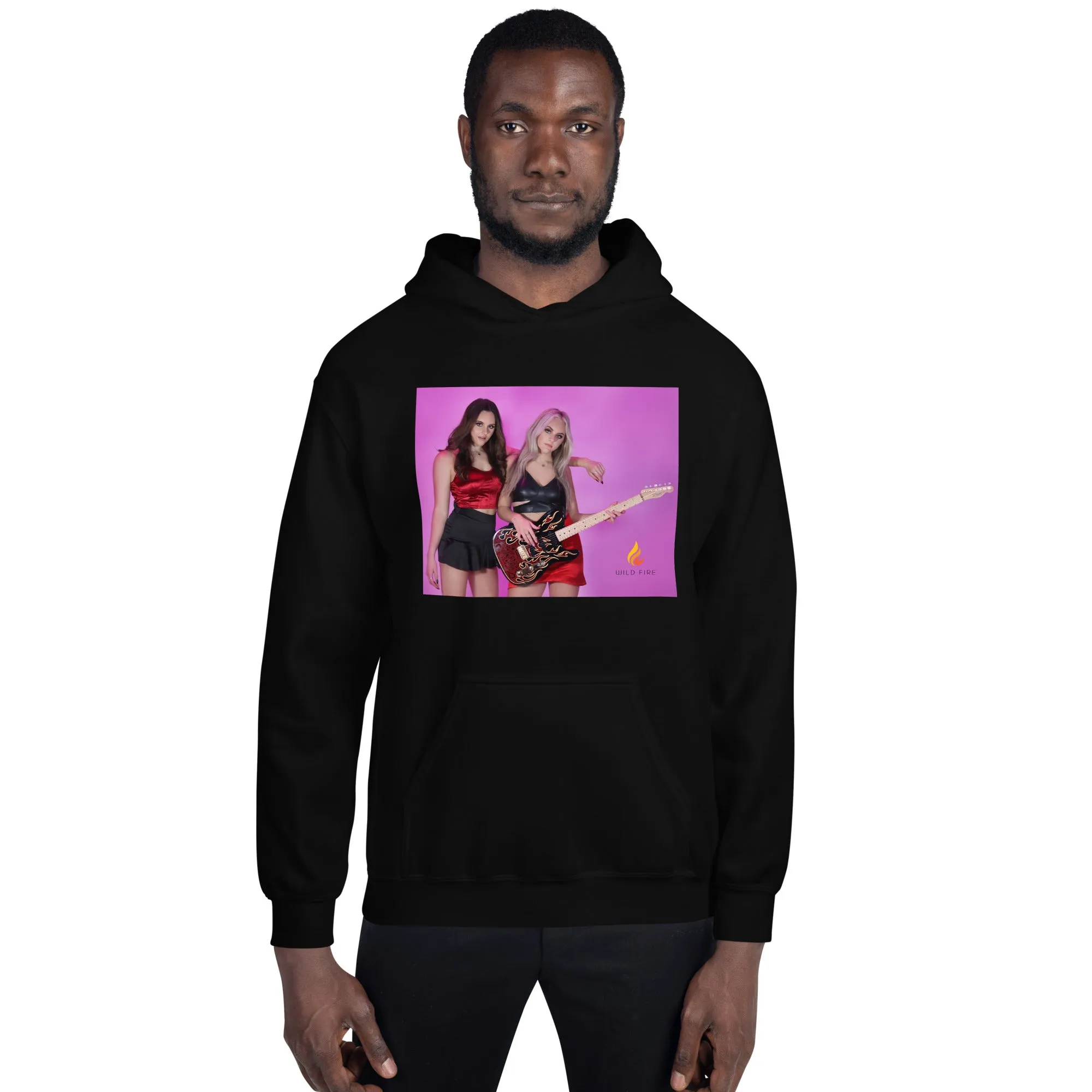 Wild Fire Flame Guitar Hoodie