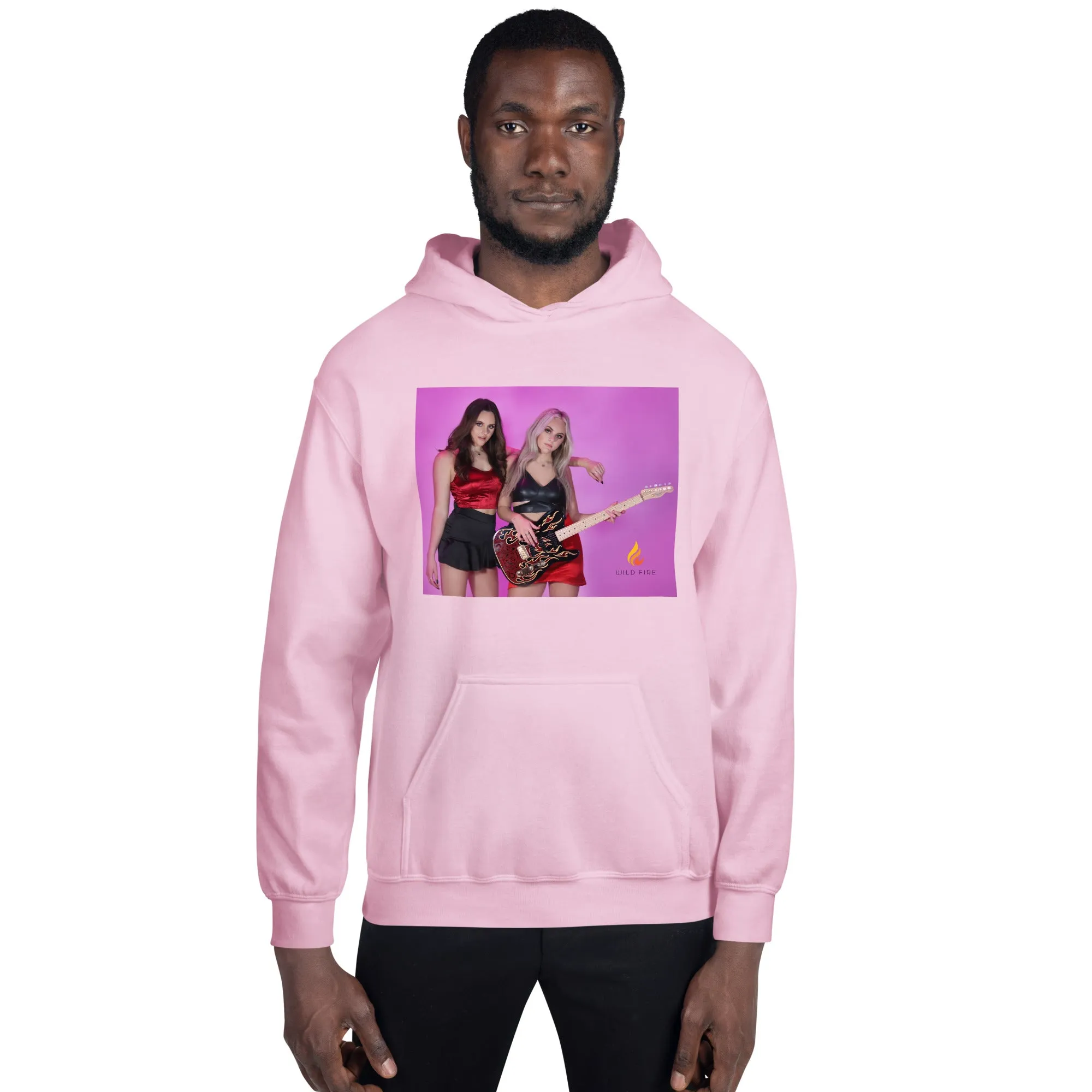 Wild Fire Flame Guitar Hoodie