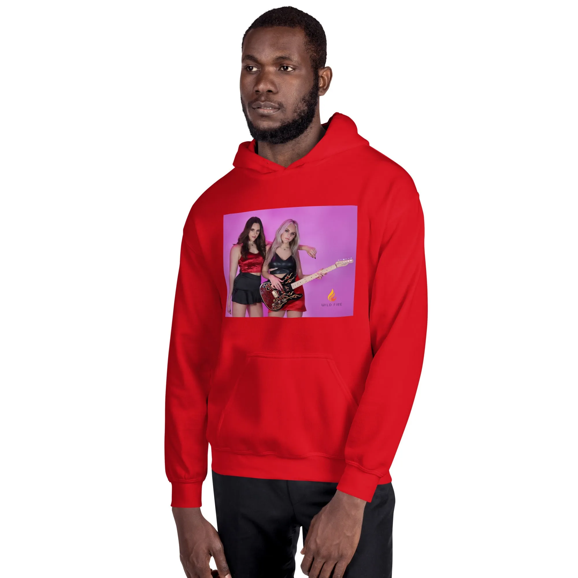 Wild Fire Flame Guitar Hoodie