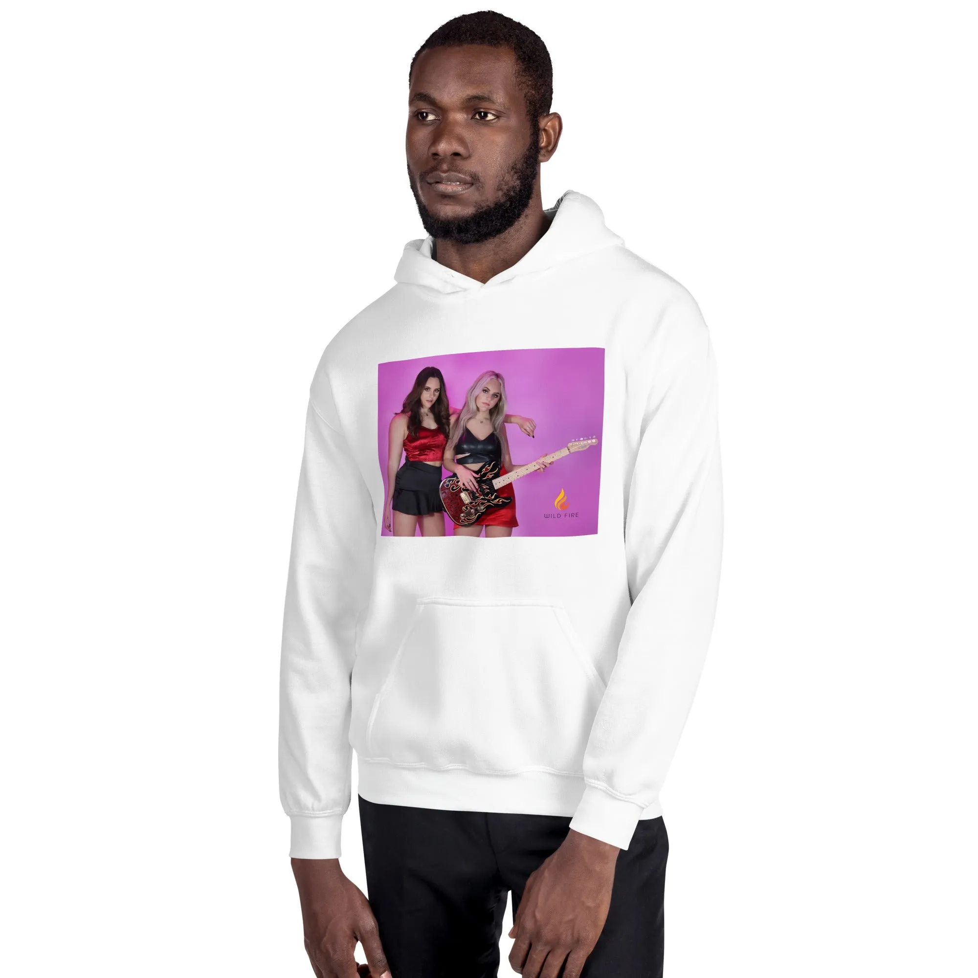 Wild Fire Flame Guitar Hoodie