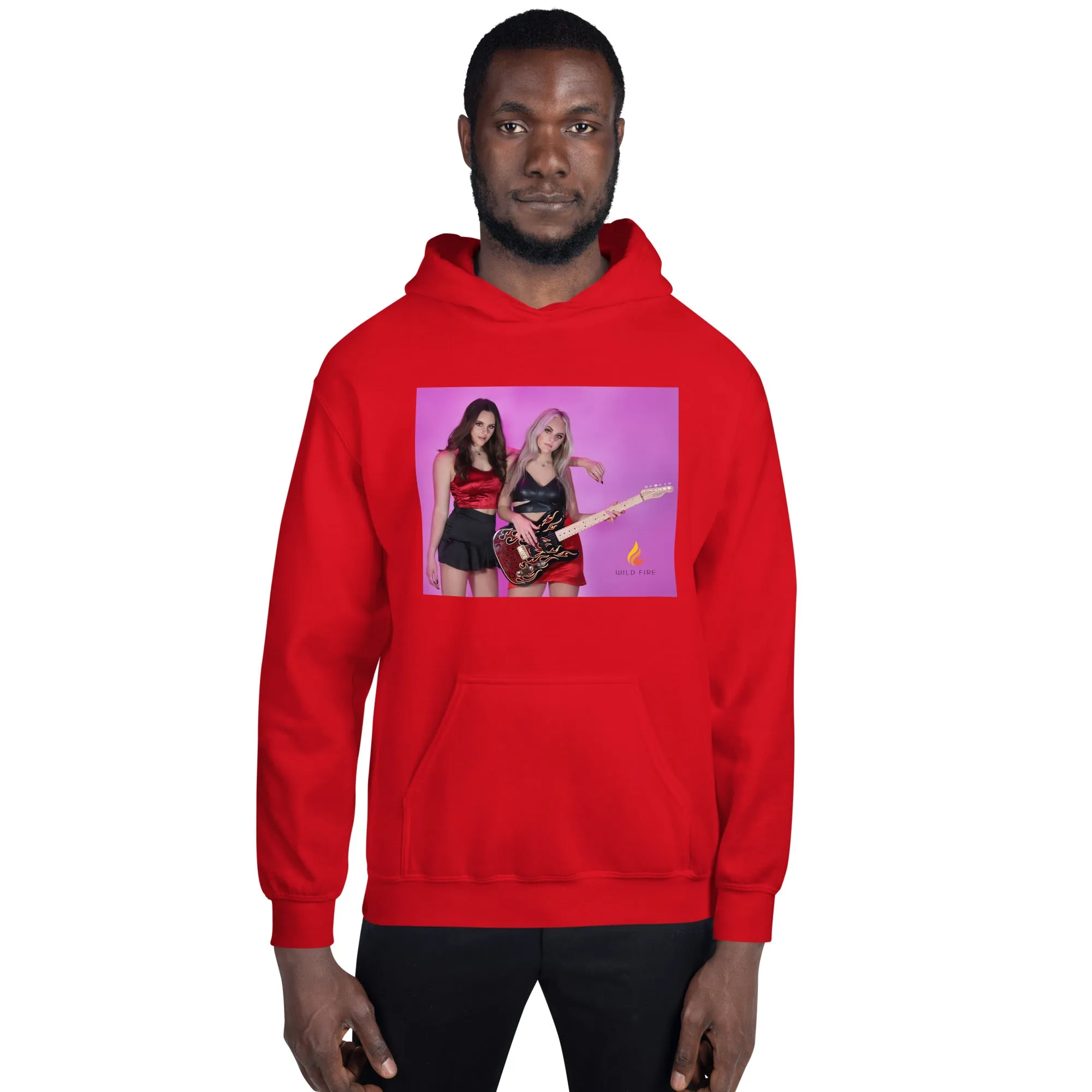 Wild Fire Flame Guitar Hoodie