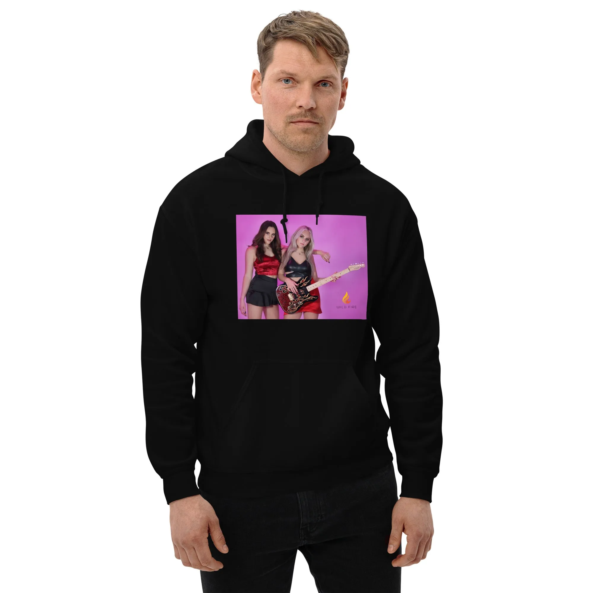 Wild Fire Flame Guitar Hoodie