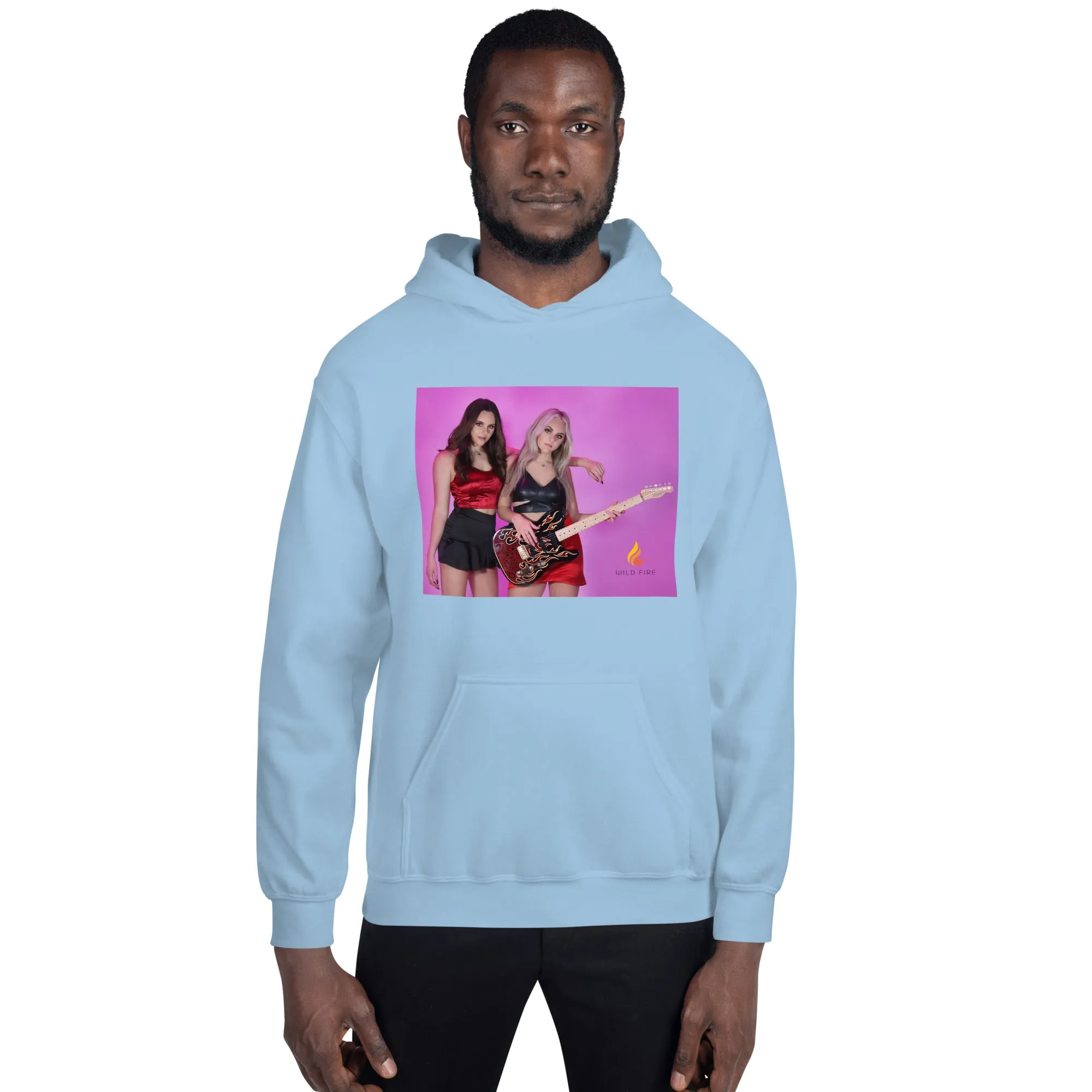 Wild Fire Flame Guitar Hoodie