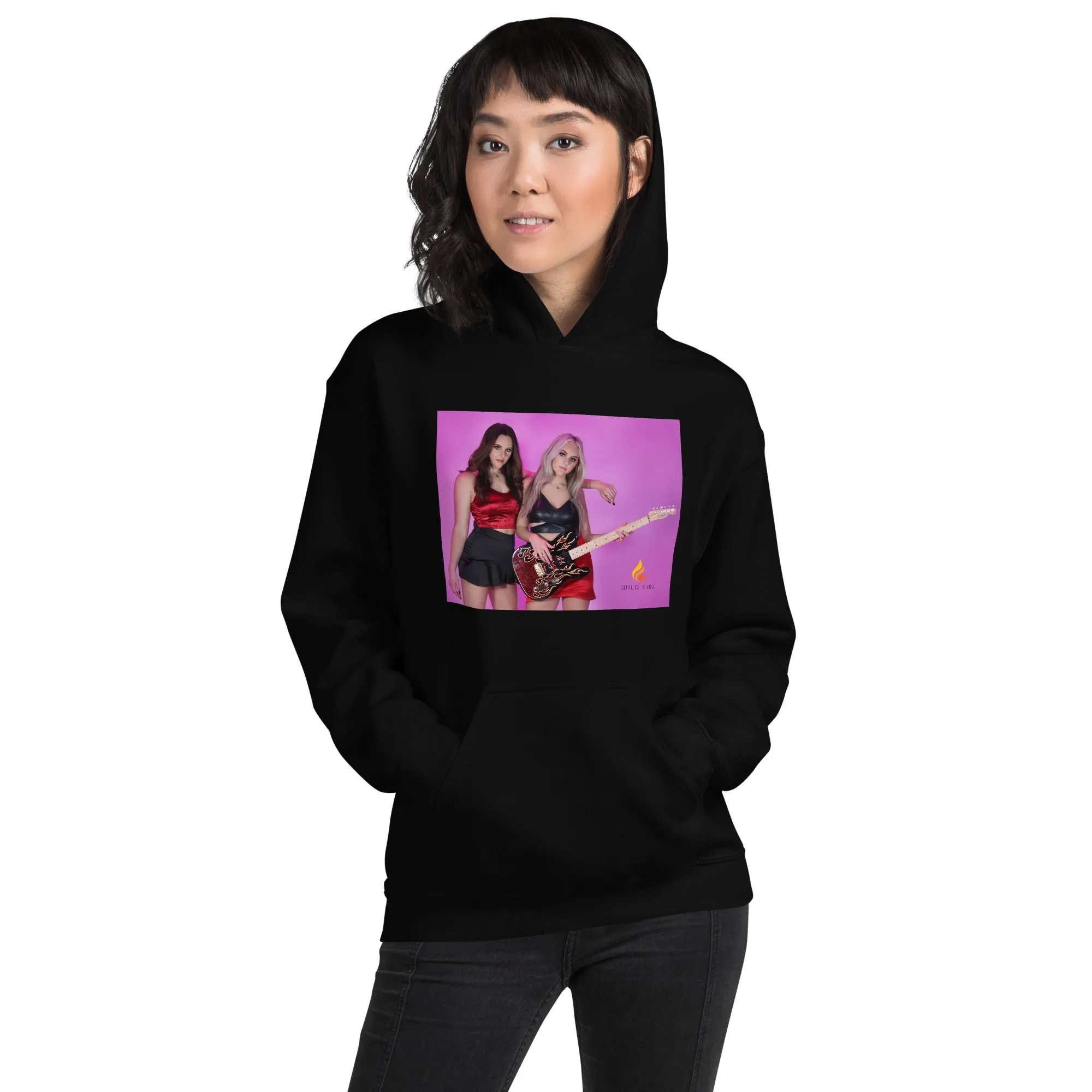 Wild Fire Flame Guitar Hoodie